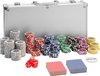 Afbeelding van het spelletje LOODS 21 Pokerset Compleet - Poker Set - Inclusief Koffer, 300 Chips, Kaarten en Dobbelstenen