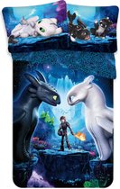 KD® - Dragons - Dekbedovertrek - Eenpersoons - 140 x 200 cm - Katoen