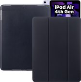Tablet Hoes + Standaardfunctie - Geschikt voor iPad Air 2022 Hoes - 4e, 5e Generatie -10.9 inch (2020-2022) - Zwart