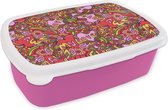 Lunchbox Rose - Lunchbox - Boîte à pain - Design - Coeur - Saint Valentin - 18x12x6 cm - Enfants - Fille - Cadeau Sinterklaas - Cadeaux pour enfants - Chaussures cadeaux Sinterklaas