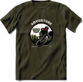Adventure T-Shirt | Mountainbike Fiets Kleding | Dames / Heren / Unisex MTB shirt | Grappig Verjaardag Cadeau | Maat 3XL