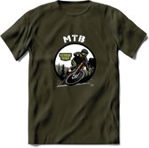 MTB T-Shirt | Mountainbike Fiets Kleding | Dames / Heren / Unisex MTB shirt | Grappig Verjaardag Cadeau | Maat XL