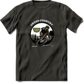 Cross Country T-Shirt | Mountainbike Fiets Kleding | Dames / Heren / Unisex MTB shirt | Grappig Verjaardag Cadeau | Maat S