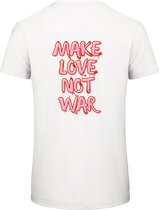 T-shirt wit M - Make love not war - soBAD.