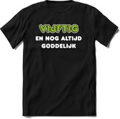 50 Jaar Goddelijk - Feest kado T-Shirt Heren / Dames - Wit / Groen - Perfect Verjaardag Cadeau Shirt - grappige Spreuken, Zinnen en Teksten. Maat XL