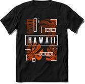 Hawaii Leafs | TSK Studio Zomer Kleding  T-Shirt | Oranje | Heren / Dames | Perfect Strand Shirt Verjaardag Cadeau Maat L