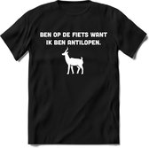 Ik ben antilopen fiets T-Shirt Heren / Dames - Perfect wielren Cadeau Shirt - grappige Spreuken, Zinnen en Teksten. Maat M