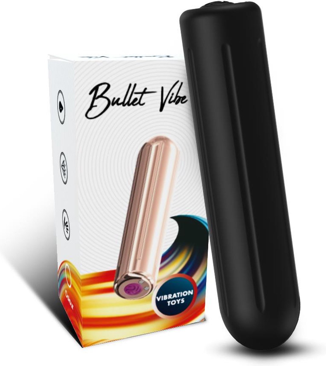 Bossoftoys - 52-00004 - Krachtige Rock Bullet - USB oplaadbaar - 9 vibratiestanden - mat zwart - Klein maar fijn