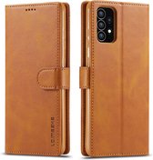 Luxe Book Case - Samsung Galaxy A53 Hoesje - Bruin