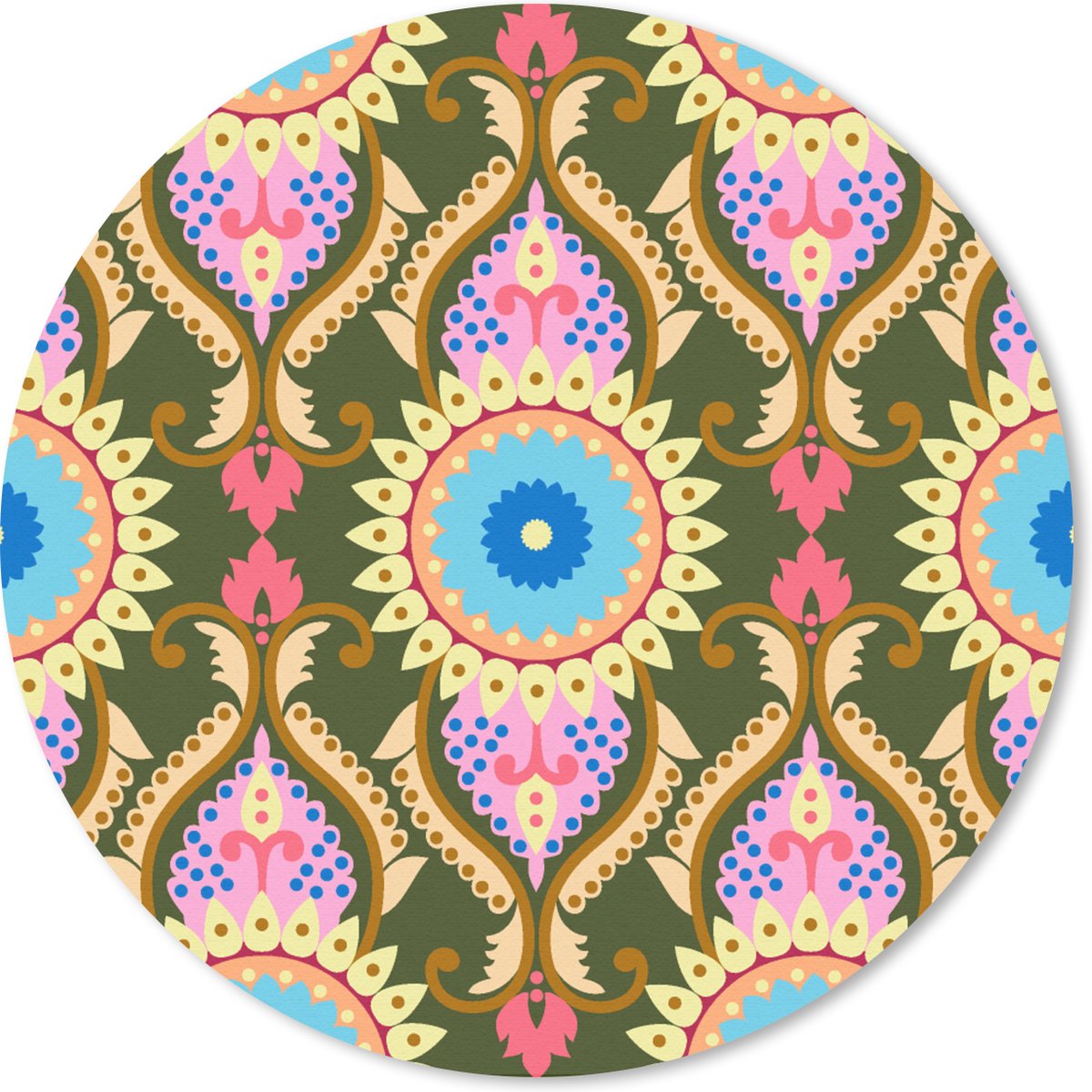 Muismat rond 20x20 cm - Mousepad Design - Orient - Retro - Ronde muismatten