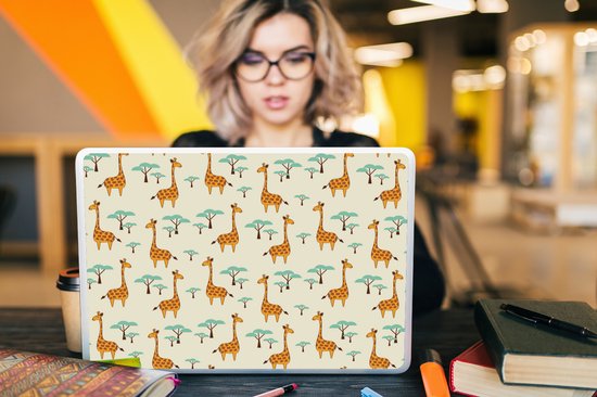 Autocollant pour ordinateur portable - 17,3 pouces - Girafe - Animaux - Motifs - 40x30cm - Autocollants pour ordinateur portable - Peau pour ordinateur portable - Couverture