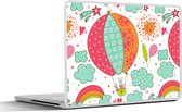 Laptop sticker - 17.3 inch - Konijn - Patroon - Baby - 40x30cm - Laptopstickers - Laptop skin - Cover