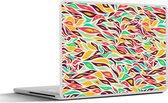 Laptop sticker - 15.6 inch - Bladeren - Lijn - Patronen - 36x27,5cm - Laptopstickers - Laptop skin - Cover