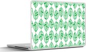 Laptop sticker - 11.6 inch - Patroon - Blad - Groen - 30x21cm - Laptopstickers - Laptop skin - Cover