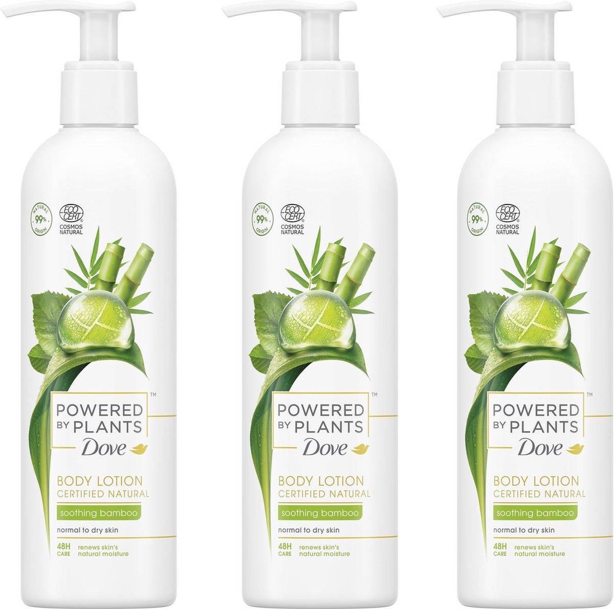 Dove Powered By Plants Lotion Corporelle Bamboo - 3 x 250 ml | bol.com