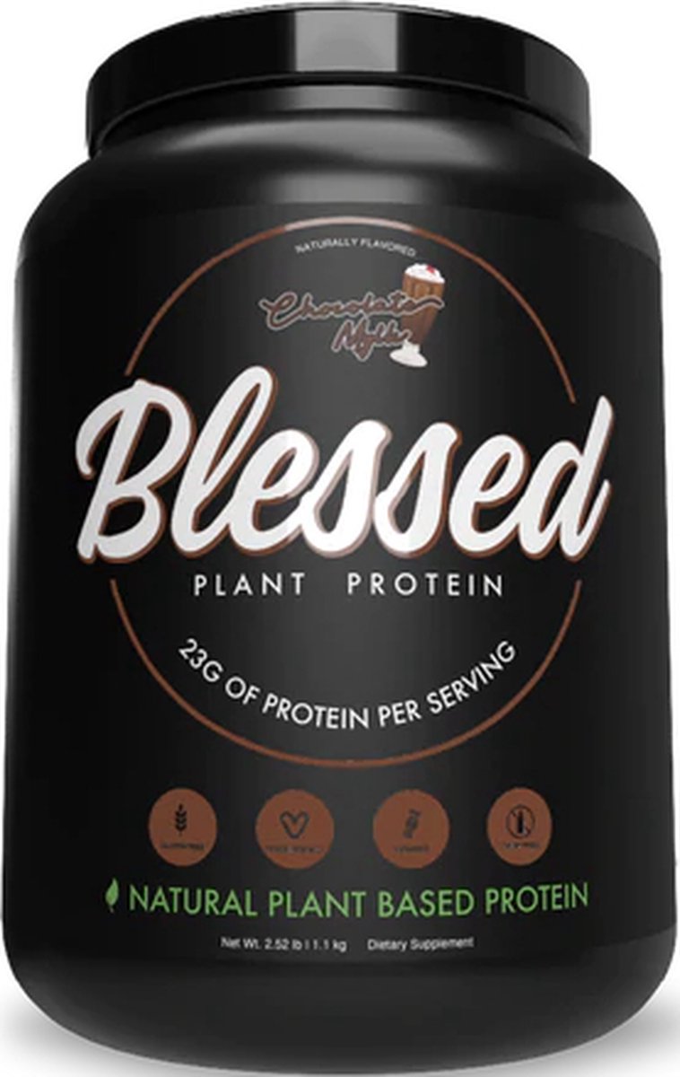 Vegan Protein / Proteïne - Blessed | Eiwitpoeder / Eiwitshake | 15 servings | Chocolate Mylk