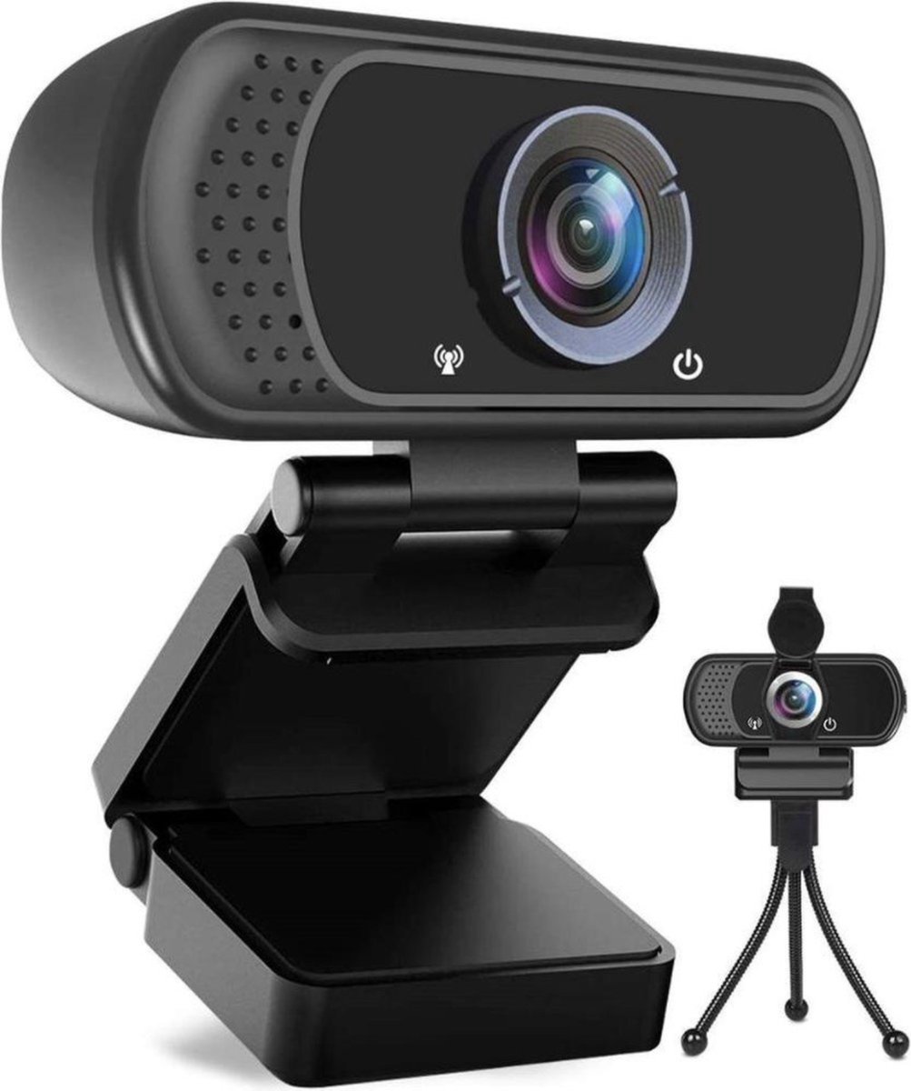 K&L Full HD 1080p Professioneel AUTOFOCUS Webcam met Microfoon - Webcam voor PC - Noise Cancelling - Geschikt voor Windows en Apple