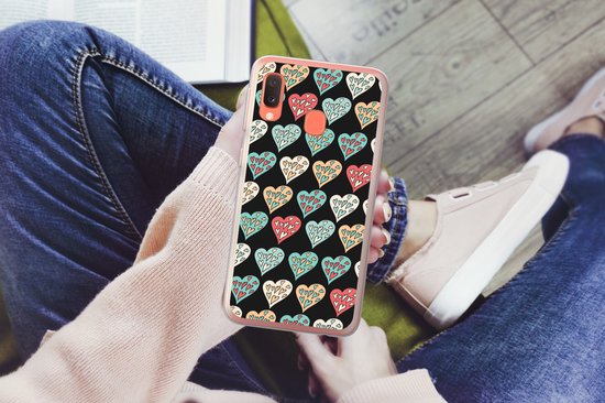 Coque Samsung Galaxy A20e - Filles - Cœur - Hartjes - Motifs - Fille - Kids - Enfants - Meiden - Coque de téléphone en Siliconen