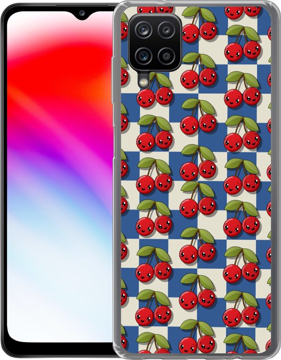 Coque Samsung Galaxy A12 - Meiden - Cerise - Nourriture - Motifs - Coque de téléphone en Siliconen -