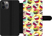 Bookcase Geschikt voor iPhone 11 Pro Max telefoonhoesje - Meisjes - Cupcake - Patronen - Girl - Kids - Kinderen - Kindje - Met vakjes - Wallet case met magneetsluiting