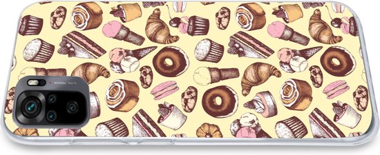 Coque Xiaomi Redmi Note 10 Pro - Fille - Nourriture - Gâteau - Motifs - Fille - Kids - Enfants - Meiden - Coque de téléphone en Siliconen