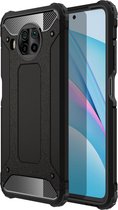 Mobigear Hoesje geschikt voor Xiaomi Mi 10T Lite Telefoonhoesje Hardcase | Mobigear Outdoor Backcover Shockproof | Schokbestendig Mi 10T Lite Telefoonhoesje | Anti Shock Proof - Zwart