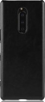 Mobigear Hoesje geschikt voor Sony Xperia 1 Telefoonhoesje Hardcase | Mobigear Excellent Backcover | Xperia 1 Case | Back Cover - Zwart