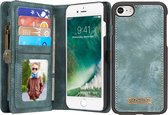Caseme 008 Telefoonhoesje geschikt voor Apple iPhone 8 Hoesje Uitneembare 2in1 Bookcase Portemonnee - Blauw