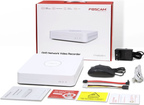 Foscam FN8108H Netwerk Video Recorder- 8 kanaals - 5MP - Ultra HD - Bedraad - Bewegingsdetectie - Wit — afbeelding 5
