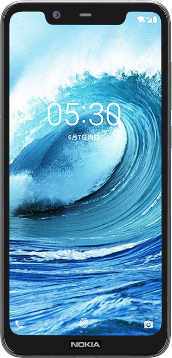 Mobigear Screenprotector geschikt voor Nokia 5.1 Plus Glazen | Mobigear Premium Screenprotector - Case Friendly - Zwart