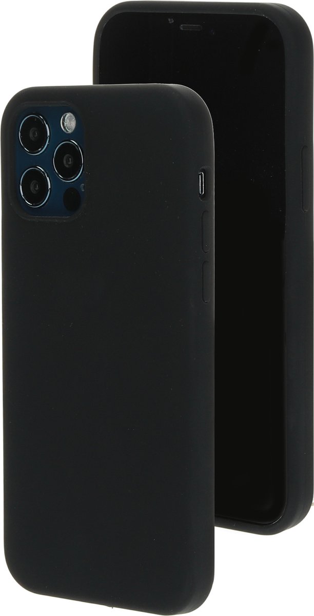 Apple iPhone 12 Hoesje - Mobiparts - MagSafe Serie - Siliconen Backcover - Zwart - Hoesje Geschikt Voor Apple iPhone 12