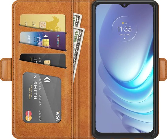 Coque Motorola Moto G50 - Mobigear - Série Slim Magnet - Bookcase en similicuir - Jaune - Coque adaptée pour Motorola Moto G50