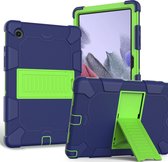 Mobigear Tablethoes geschikt voor Samsung Galaxy Tab A8 10.5 (2021) Hardcase Backcover | Mobigear ShieldStand | Schokbestendig Galaxy Tab A8 10.5 (2021) Telefoonhoesje | Anti Shock Proof + Standaard - Blauw / Groen