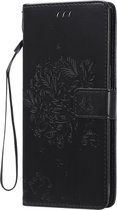 Mobigear Telefoonhoesje geschikt voor LG V60 ThinQ Hoesje | Mobigear Tree Bookcase Portemonnee | Pasjeshouder voor 2 Pasjes | Telefoonhoesje voor Pinpas / OV Kaart / Rijbewijs - Zwart