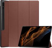 iMoshion Tablet Hoes Geschikt voor Samsung Galaxy Tab S8 Ultra - iMoshion Trifold Bookcase - Bruin