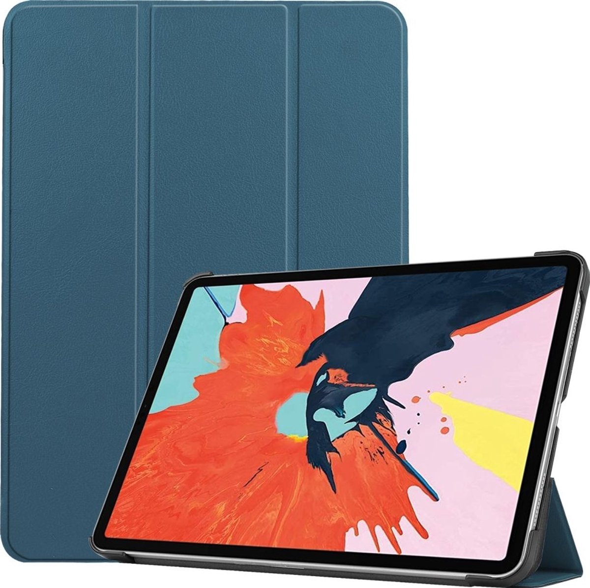 Mobigear Tablethoes geschikt voor Apple iPad Air 4 (2020) Hoes | Mobigear Tri-Fold Bookcase - Groen