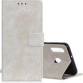 Mobigear Telefoonhoesje geschikt voor Samsung Galaxy M30 Hoesje | Mobigear Basic Bookcase Portemonnee | Pasjeshouder voor 3 Pasjes | Telefoonhoesje voor Pinpas / OV Kaart / Rijbewijs - Wit