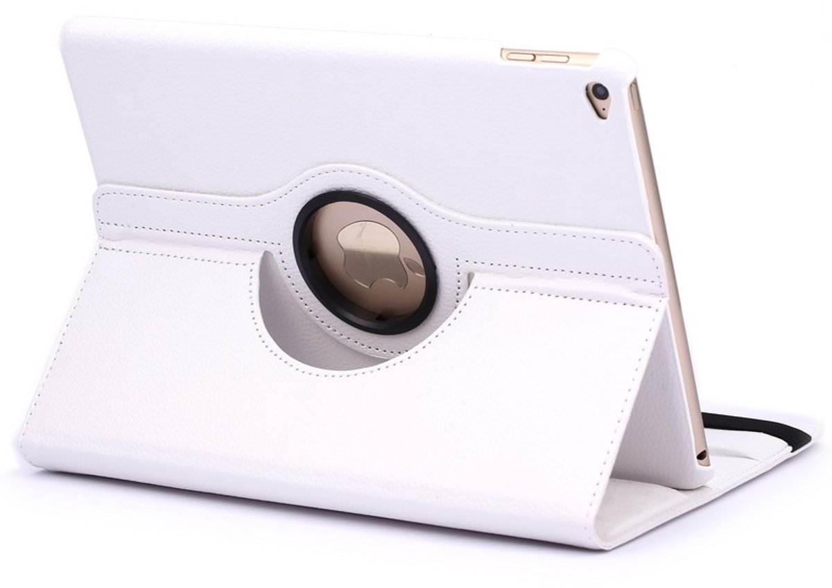 Mobigear Tablethoes geschikt voor Apple iPad Air 2 (2014) Hoes | Mobigear DuoStand Draaibare Bookcase - Wit