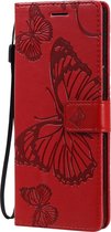 Mobigear Telefoonhoesje geschikt voor Sony Xperia L4 Hoesje | Mobigear Butterfly Bookcase Portemonnee | Pasjeshouder voor 2 Pasjes | Telefoonhoesje voor Pinpas / OV Kaart / Rijbewijs - Rood