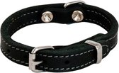 Jack And Vanilla - Halsbanden - Vetleder Halsband - Zwart - 18mmx45cm 45/7103