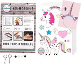 ThuisinThema DIY – Unicorn Krimpie Dinkie Package – Shrink Wrap Craft Kit – 2 A4 Shrink Wrap Sheets – Shrink Wrap Faire de la joaillerie – craft girls
