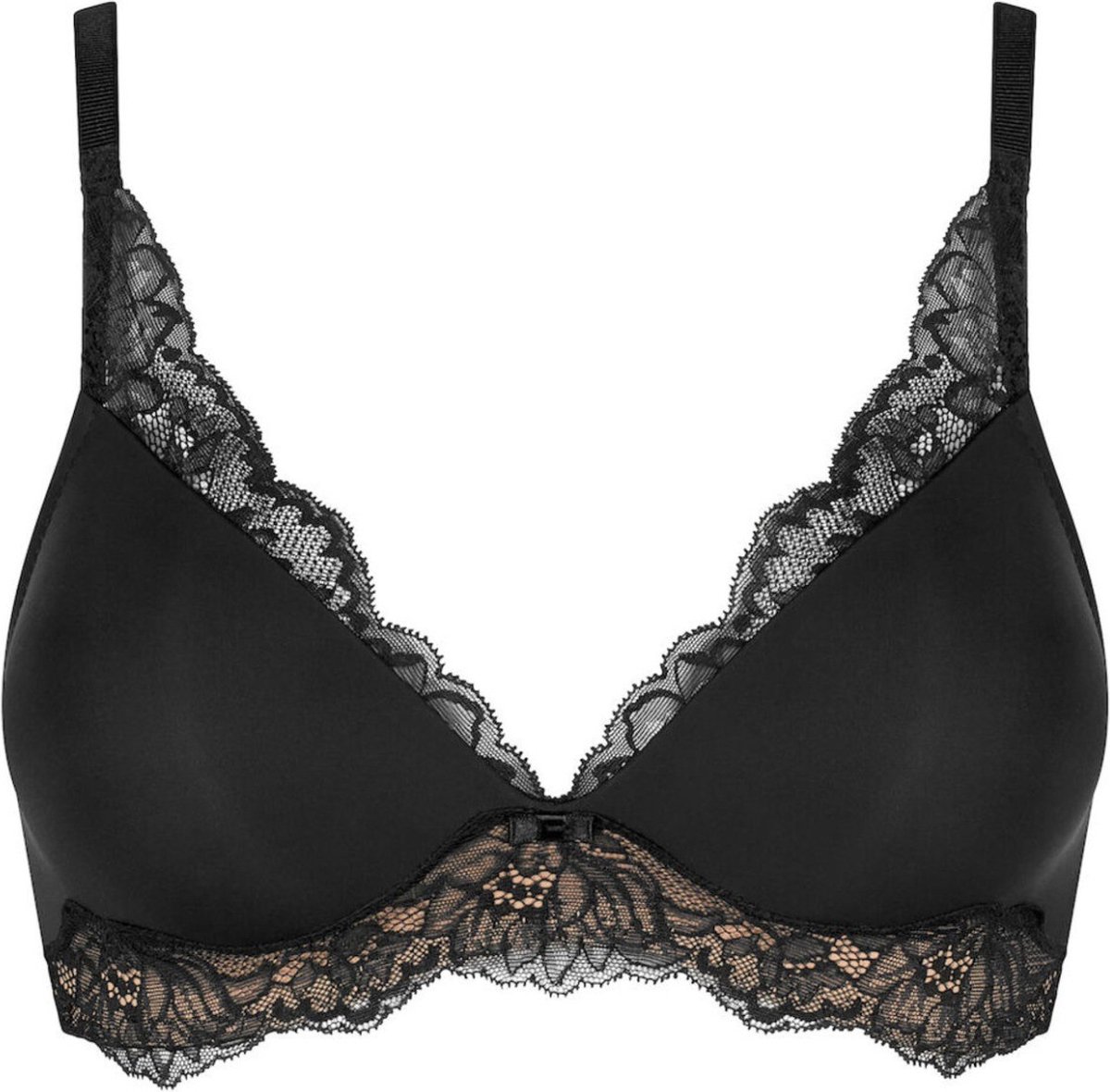 Triumph BH Amourette Charm P - Zonder Beugel - Voorgevormde kanten bh zonder beugel - 90B - Zwart