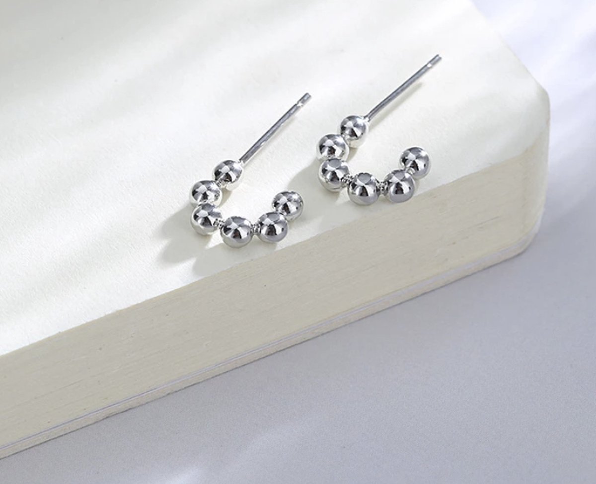 Grote schelp oorbellen - 925 zilver | Echt Zilveren Sieraden
