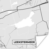 Affiche Nederland - Carte - Leekstermeer - Lac - Carte - Plan de la ville - 75x75 cm