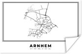 Affiche Nederland -Bas - Arnhem - Plan de la ville - Carte - Zwart et Wit - Carte - 60x40 cm