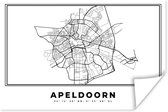 Poster Nederland – Apeldoorn – Stadskaart – Kaart – Zwart Wit – Plattegrond - 120x80 cm