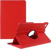 CoverMore Tablethoes - Geschikt voor Samsung Tablet A8 2021 Case - Tablet Hoesje Rood - 360 Draaibare Book Cover met Pencil Opbergvak