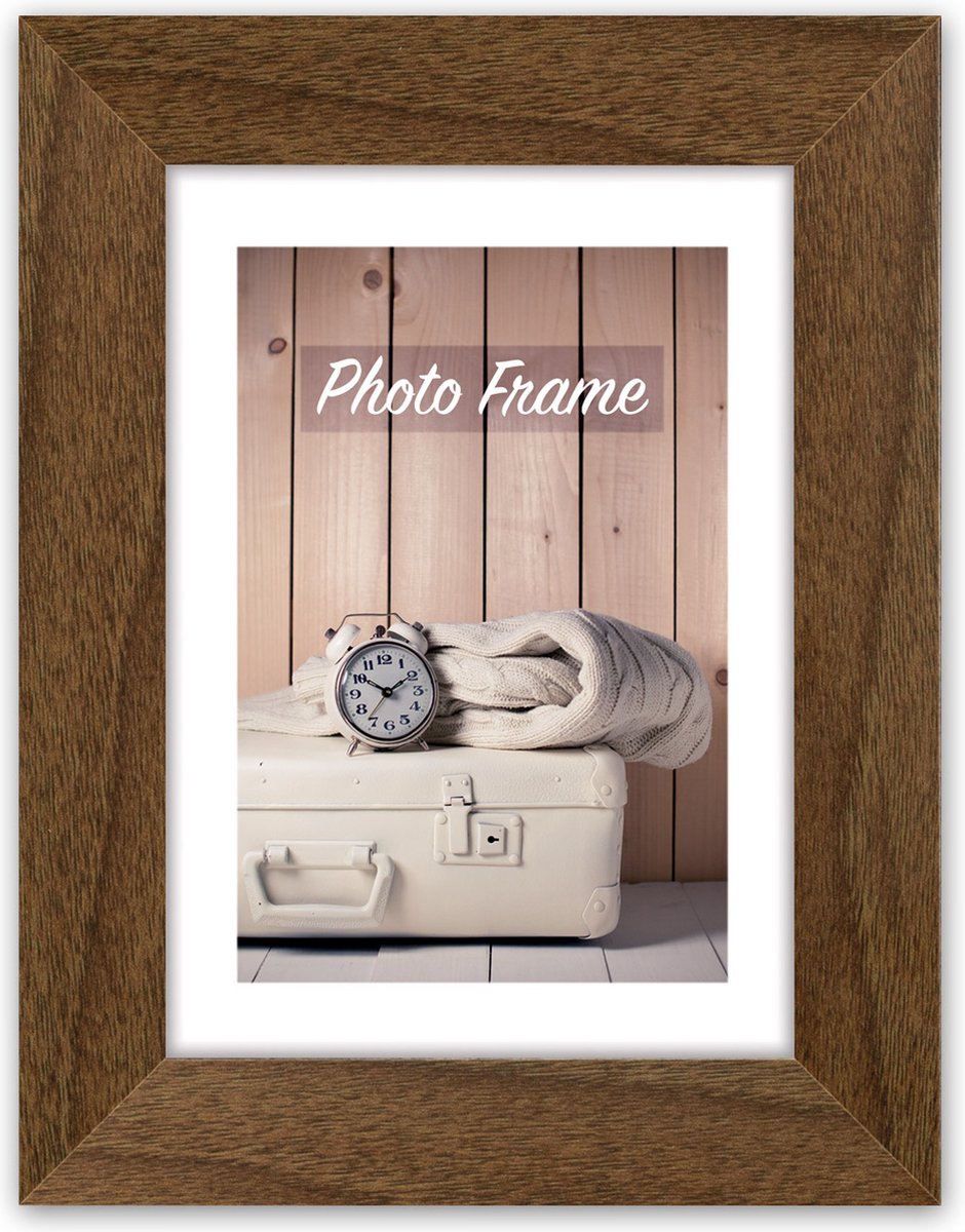 ZEP - Houten fotolijst bruin Nelson 8 voor foto formaat 10x15 - V21468
