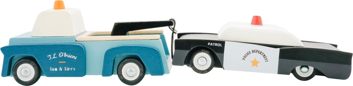 Mr. Dendro - Houten speelgoed takelwagen - Grote speelgoed auto 12,5cm - Sinterklaas Cadeau - Schoencadeautje - Kerst Cadeau — afbeelding 5