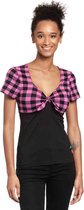 Pussy Deluxe - Pink Checkered Top - M - Multicolours